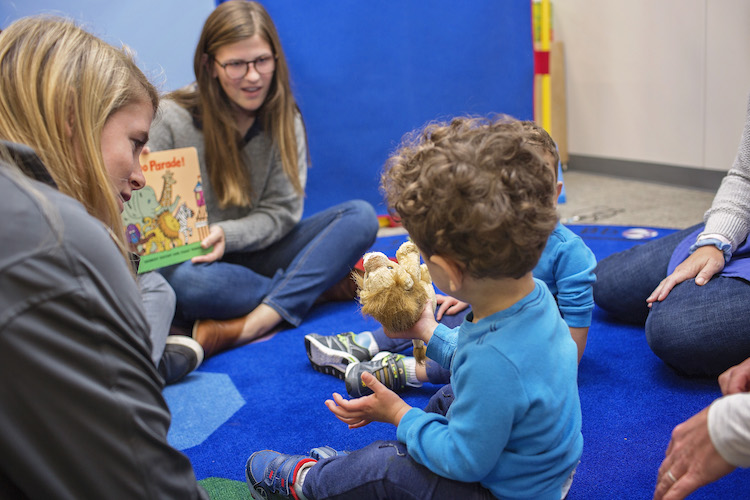 CSDS students reading to children